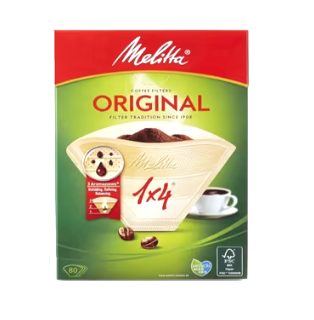 ‫נייר סינון לקפה פילטר 4 ספלים - 104 Melitta ORIGI