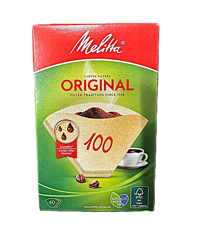 נייר סינון לקפה פילטר ספל 1 - Melitta ORIGINAL100