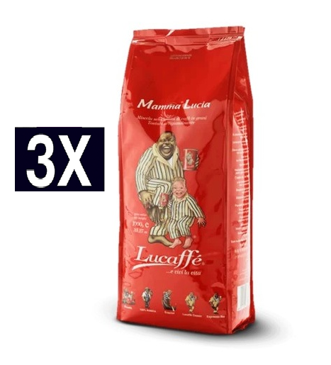 3 ק"ג פולי קפה מאממא לוצ'יה - Lucaffe Mamma Lucia