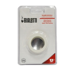Bialetti Moka 2 גומיות ומסננת אלומיניום מקינטות