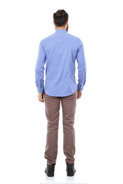 חולצה משובצת כחולה